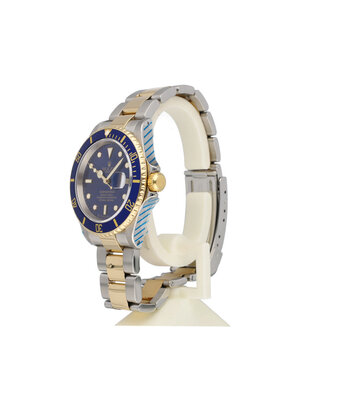 Rolex Submariner Date 40 NEW ROLEX SERVICE - 2000 B+P | steel - yellow gold blue - bluesy