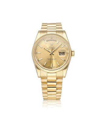 Rolex Day-Date 36 - 2015 + papers | yellow gold President champagne
