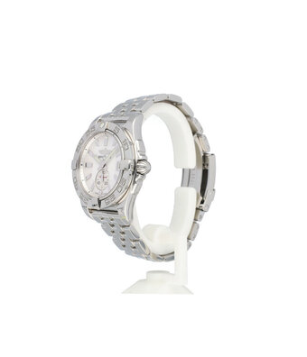 Breitling Galactic  36 BREITING SERVICED - 2014 B+P | steel MOP - pearl