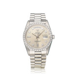 Rolex Day-Date 36 - 1989 platinum factory diamond - baguette President