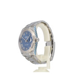 Rolex Datejust 41 NEW ROLEX SERVICE - 2020 B+P | steel - white gold Azurro blue roman Oyster