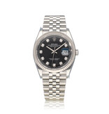 Rolex Datejust 36 - 2024 box + papers | steel black diamond Jubilee