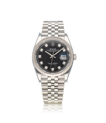 Rolex Datejust 36 - 2024 box + papers | steel black diamond Jubilee