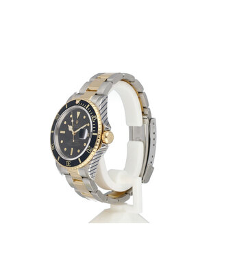 Rolex Submariner Date 40 - 1987 | NEW ROLEX SERVICE |steel - gold matte black nipple
