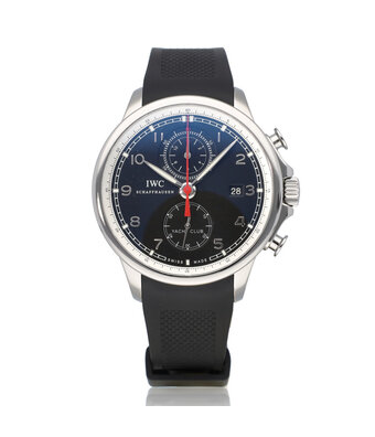 IWC Portugieser Chronograph Yacht Club 45 steel black rubber
