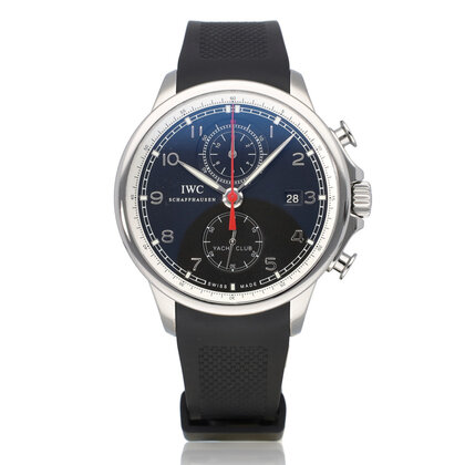 Portugieser Chronograph Yacht Club 45 steel black rubber