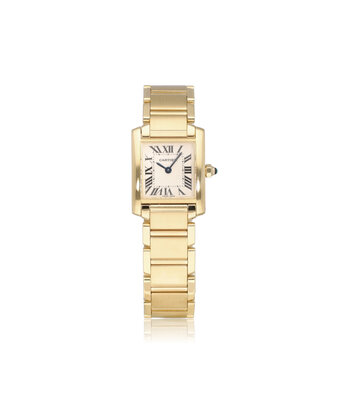 Cartier Tank Française SM EXTRA STRAP + CLASP | yellow gold SM | ref. 2385 | + papers