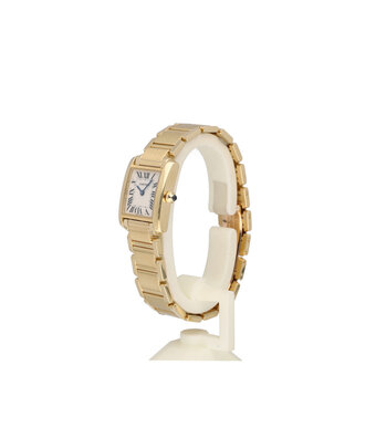 Cartier Tank Française SM EXTRA STRAP + CLASP | yellow gold SM | ref. 2385 | + papers