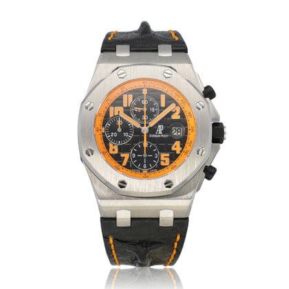 Royal Oak Offshore   NEW AP STRAP - B+P | steel black orange