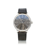 IWC Portofino Midsize Automatic 37 - 2022 box + papers | steel grey diamond alligator strap