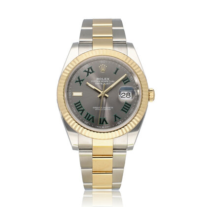 Datejust 41 2024 box + papers | steel - yellow gold slate roman Oyster Wimbledon