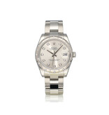 Rolex Datejust 31 NEW ROLEX SERVICE -  2018 B+P | steel silver diamond Oyster