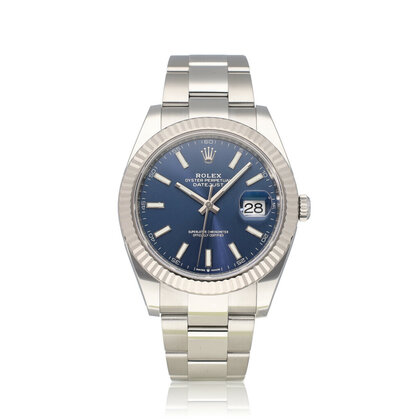 Datejust 41 - 2021 box + papers | steel - white gold blue index Oyster
