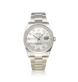 Rolex Datejust 36 NEW ROLEX SERVICE - 2019 B+P | steel - white gold MOP diamond Oyster