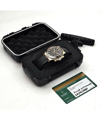 Rolex Daytona  40 2020 + papers | Oysterflex - rubber yellow gold black