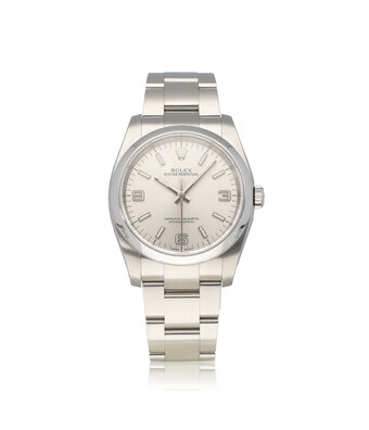 Rolex Oyster Perpetual  2015 box + papers | steel domed silver Oyster