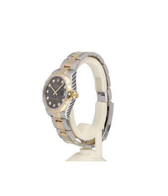 Rolex Datejust 31 NEW ROLEX SERVCICE - 2020 B+P | steel - gold diamond grey roman Oyster