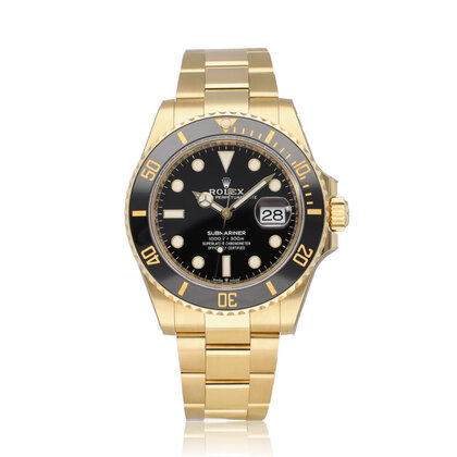 Submariner Date 41 NEW ROLEX SERVICE - 2021 B+P | yellow gold black Oyster