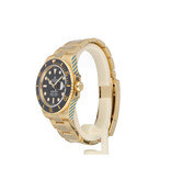 Rolex Submariner Date 41 NEW ROLEX SERVICE - 2021 B+P | yellow gold black Oyster