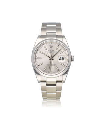 Rolex Datejust 36 - 2023 - box + papers | steel silver domed Oyster