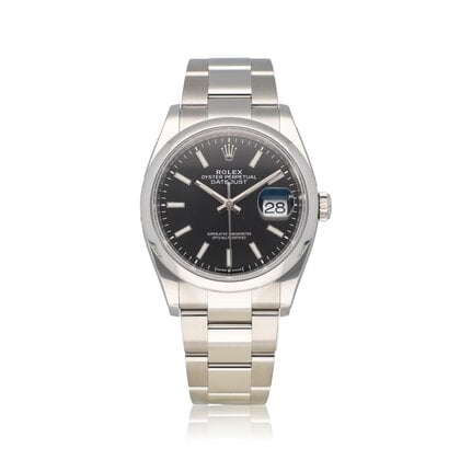 Datejust 36 -  2021 box + papers | steel black domed Oyster