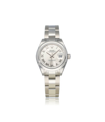 Rolex Lady-Datejust 28 2022 B+P | UNWORN - STICKERS | steel silver roman domed Oyster