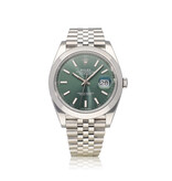 Rolex Datejust 41 NEW ROLEX SERVICE - 2024 B+P | steel mint green Jubilee