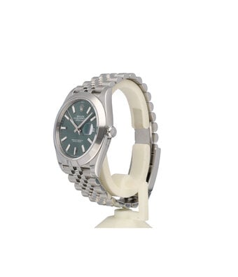 Rolex Datejust 41 NEW ROLEX SERVICE - 2024 B+P | steel mint green Jubilee