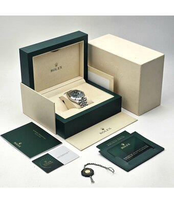 Rolex Datejust 41 NEW ROLEX SERVICE - 2024 B+P | steel mint green Jubilee