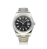 Rolex Datejust II 41 NEW ROLEX SERVICE - 2015 B+P | steel black Oyster