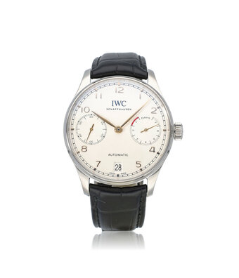 IWC Portugieser Automatic 42 steel silver 2023 B+P | NEW IWC STRAP