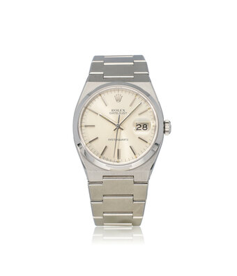 Rolex Datejust 36 Oysterquartz steel silver 1980 box + papers