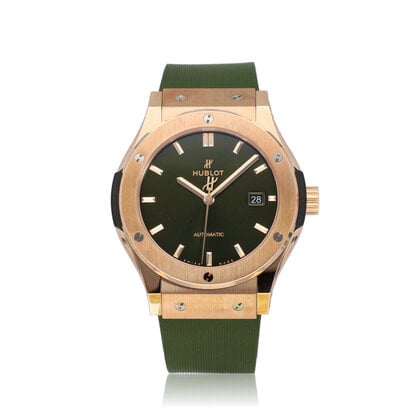 Classic Fusion King Gold Green 42 - 2023 box + papers | green rose gold automatic