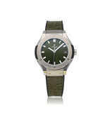 Hublot Classic Fusion Titanium Green 33 - 2025 box + e-warranty | green rubber / leather