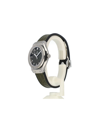 Hublot Classic Fusion Titanium Green 33 - 2025 box + e-warranty | green rubber / leather
