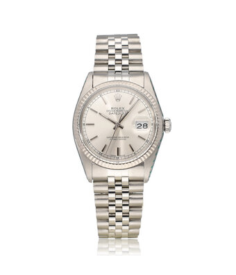 Rolex Datejust 36 NEW ROLEX SERVICE - 1988 B+P | steel silver index Jubilee