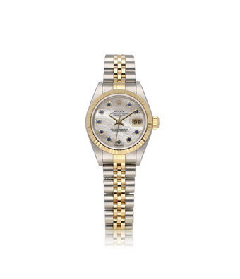 Rolex Lady-Datejust 26 - 2001 - B+P | steel - gold MOP - pearl sapphire Jubilee