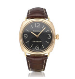 Panerai Radiomir 3 Days Oro Rosa 47 rose gold black alligator leather strap 2010 box + papers