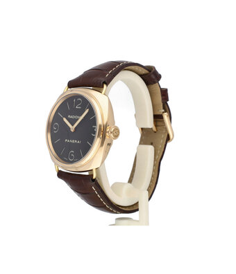 Panerai Radiomir 3 Days Oro Rosa 47 rose gold black alligator leather strap 2010 box + papers