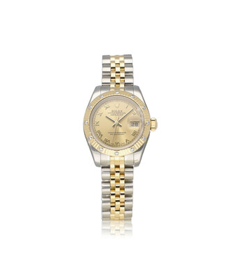 Rolex Lady-Datejust 26 NEW ROLEX SERVICE -  2006 + papers | steel - yellow gold factory diamond