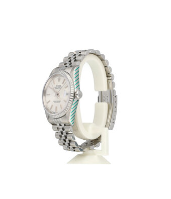 Rolex Datejust 36 steel silver tapestry Jubilee 2001 box + papers