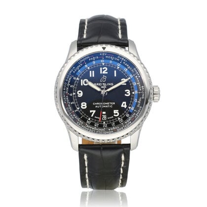 Navitimer Automatic Unitime 41 - box + papers | steel black alligator
