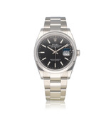 Rolex Datejust 36 -  2021 box + papers | steel black domed Oyster