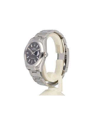 Rolex Datejust 36 -  2021 box + papers | steel black domed Oyster
