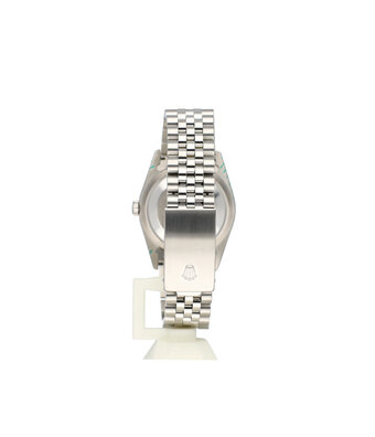 Rolex Datejust 36 steel silver tapestry Jubilee 2001 box + papers