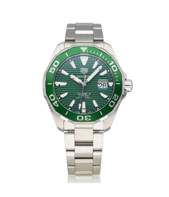 TAG Heuer Aquaracer  43 - 2020 box + papers | steel green