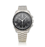 Omega Speedmaster Moonwatch Chronograph 42 box + papers | OPEN DATE | steel black hesalite