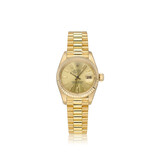 Rolex Lady-Datejust 26 NEW ROLEX SERVICE - 1982 | yellow gold - tight President champagne