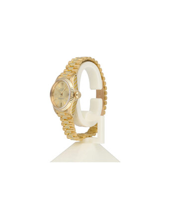 Rolex Lady-Datejust 26 NEW ROLEX SERVICE - 1982 | yellow gold - tight President champagne