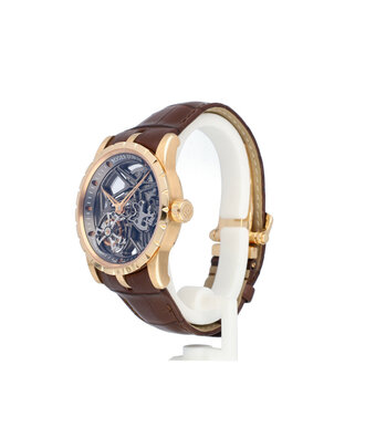 Roger Dubuis Excalibur Flying Tourbillon 42 - 2020 box + papers | rose gold skeleton flying tourbillon